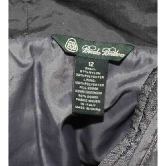 Brooks Brothers Jacket Light & Dark Gray Down  Puffer  Womens Size 12 - Picture 10 of 10